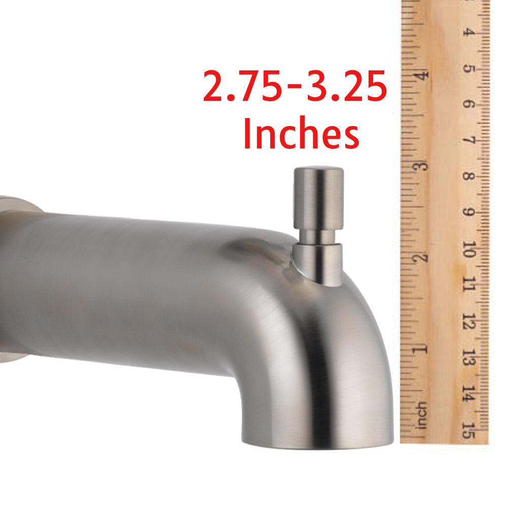 Wondurdog LARGE SIZED Bathtub Spout and Garden Hose Attachment Dog Wash Kit w/Splash Shield and Rubber Scrubbing Teeth. Tub Spouts with Front Pull Up Diverter Only. Spout Height 2.75" - 3.20".