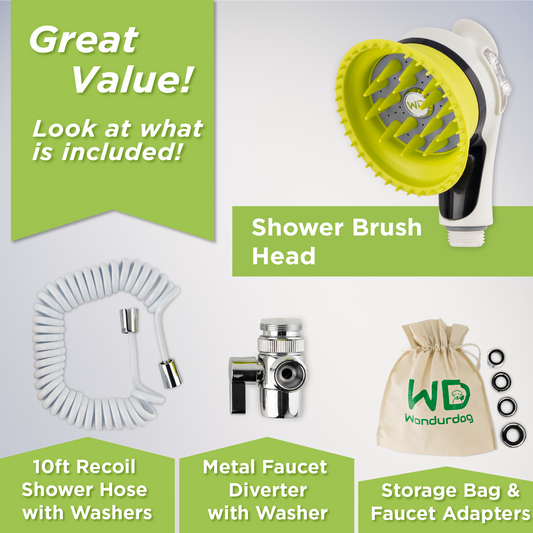 Wondurdog Sink Faucet Pet Wash Kit with Faucet Adapters and Garden Hose Attachment