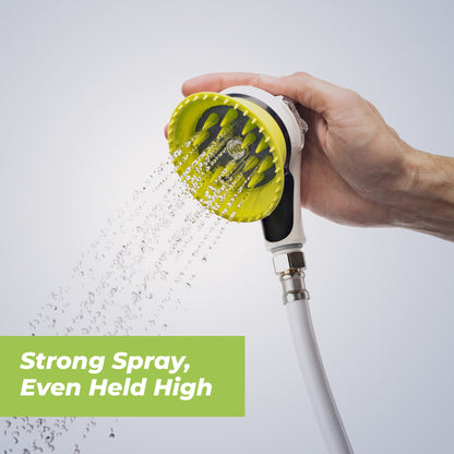 Wondurdog Bathtub Spout Dog Wash Kit with Splash Shield Brush and 6 ft Hose, Also Connects to a Garden Hose (Fits Spouts up to 2.8 in Tall)