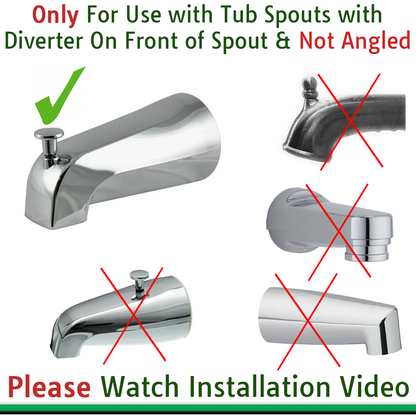 Wondurdog REGULAR SIZED Bathtub Spout and Garden Hose Attachment Dog Wash Kit w/ Splash Shield and Rubber Scrubbing Teeth. Spout Height 2.25" - 2.75"