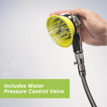 Wondurdog Deluxe Indoor/Outdoor Dog Wash Kit for Shower + Garden Hose with Water Pressure Control