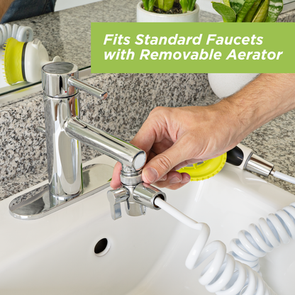 Wondurdog Sink Faucet Pet Wash Kit with Faucet Adapters and Garden Hose Attachment