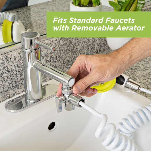Wondurdog Sink Faucet Pet Wash Kit with Faucet Adapters and Garden Hose Attachment