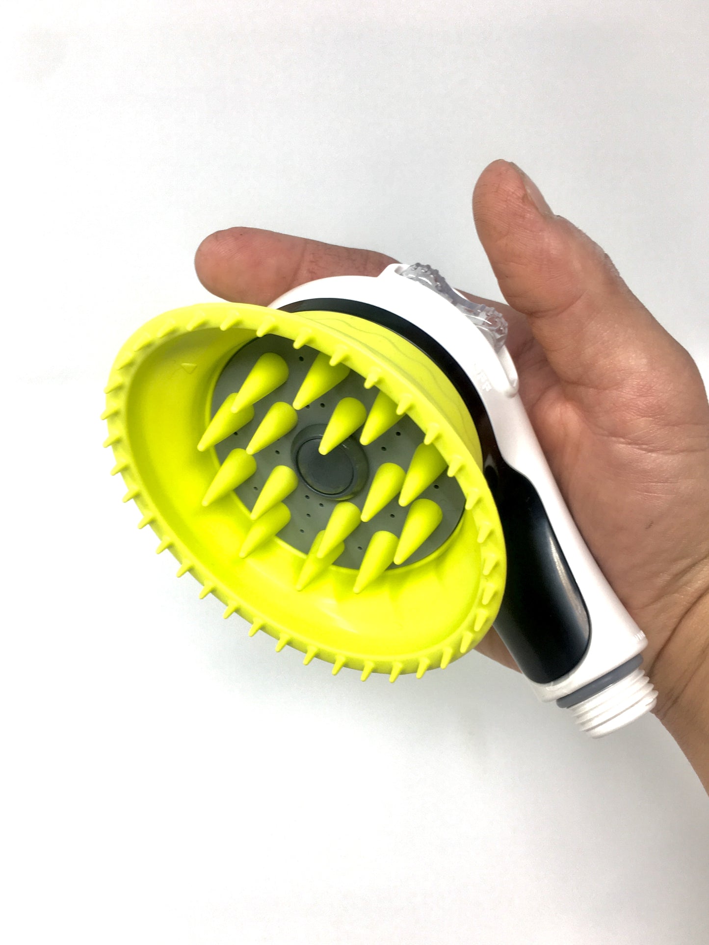 Wondurdog Shower Brush with Rubber Grooming Teeth and Splash Shield. (*Shower Brush Only)