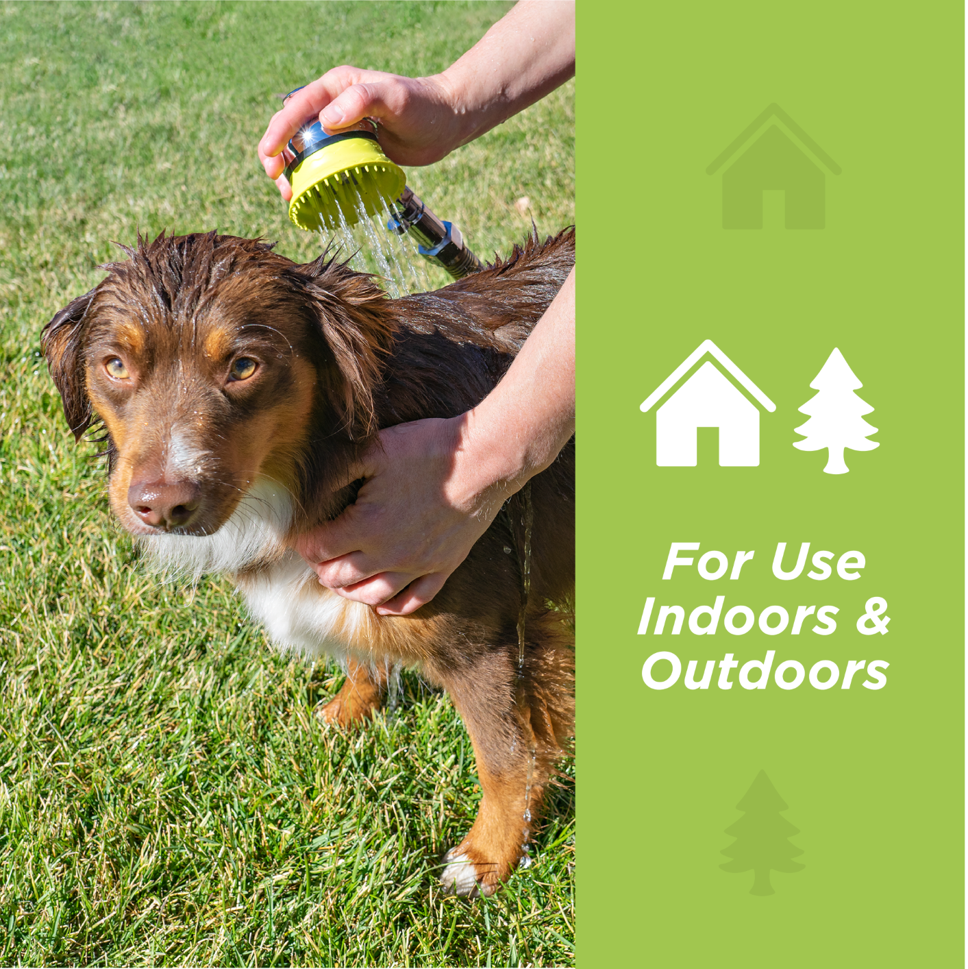 Wondurdog Deluxe Indoor / Outdoor Dog Wash Kit for Shower and Garden Hose with Water Pressure Control