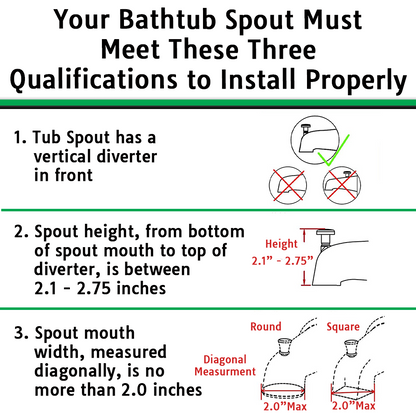 Wondurdog Bathtub Spout Diverter (Diverter Only)