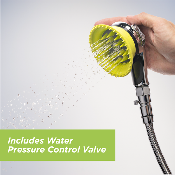 Wondurdog Deluxe Indoor / Outdoor Dog Wash Kit for Shower and Garden Hose with Water Pressure Control