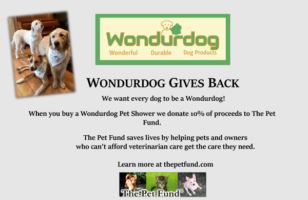 Wondurdog Quality Indoor / Outdoor Dog Wash Kit for Shower and Garden Hose