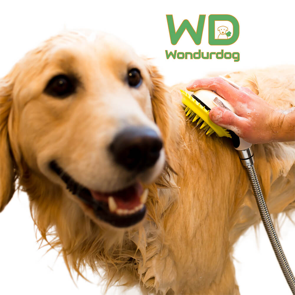 Wondurdog Quality Indoor / Outdoor Dog Wash Kit for Shower and Garden Hose