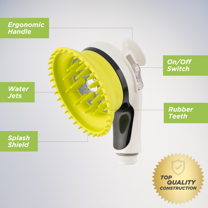 Wondurdog Dog Wash Attachment for Handheld Showers and Garden Hose Attachment